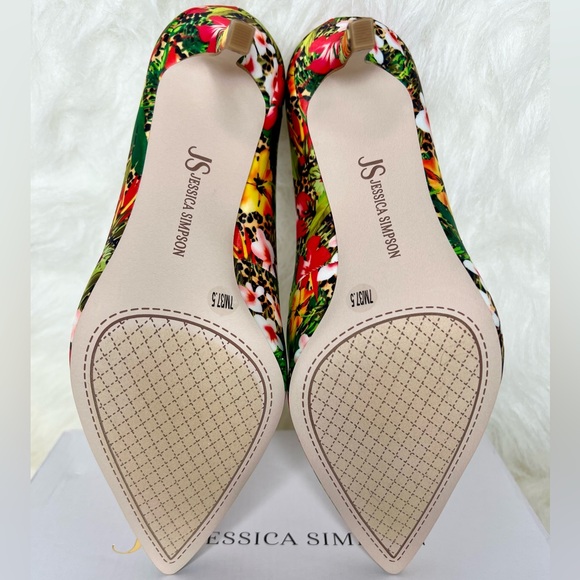 Jessica Simpson Apelhan Womens Pointed Closed Toe Stiletto Heel Pumps in Floral - Picture 5 of 7